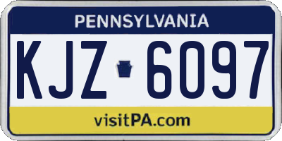 PA license plate KJZ6097