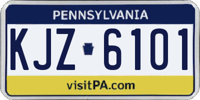 PA license plate KJZ6101