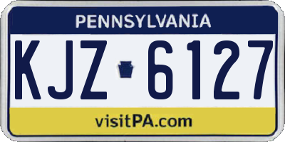 PA license plate KJZ6127