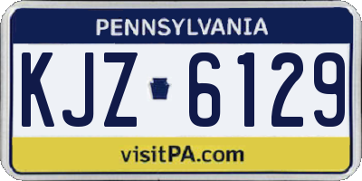 PA license plate KJZ6129