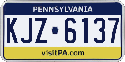 PA license plate KJZ6137