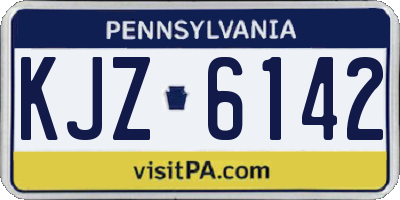 PA license plate KJZ6142