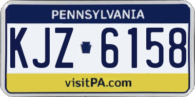 PA license plate KJZ6158