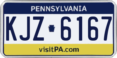 PA license plate KJZ6167