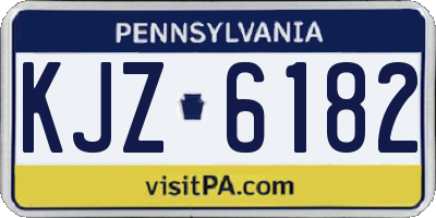 PA license plate KJZ6182