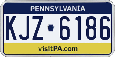 PA license plate KJZ6186