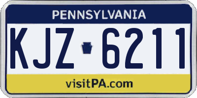 PA license plate KJZ6211