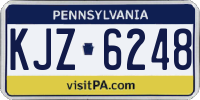 PA license plate KJZ6248