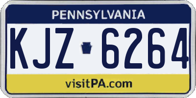 PA license plate KJZ6264