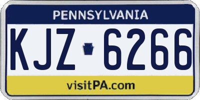PA license plate KJZ6266