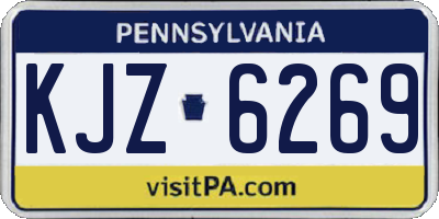 PA license plate KJZ6269