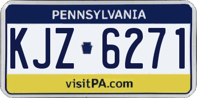 PA license plate KJZ6271