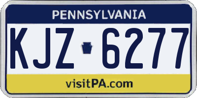 PA license plate KJZ6277
