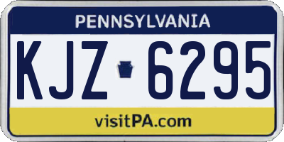 PA license plate KJZ6295