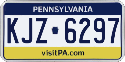 PA license plate KJZ6297
