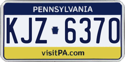 PA license plate KJZ6370