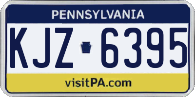 PA license plate KJZ6395