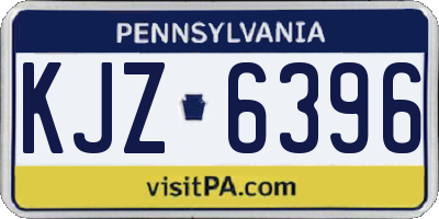 PA license plate KJZ6396