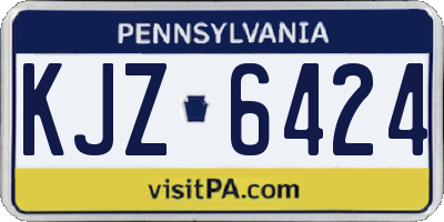 PA license plate KJZ6424
