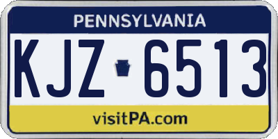 PA license plate KJZ6513