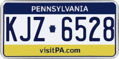 PA license plate KJZ6528