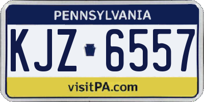 PA license plate KJZ6557