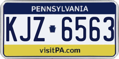 PA license plate KJZ6563