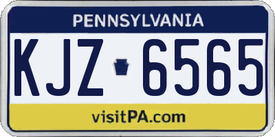 PA license plate KJZ6565