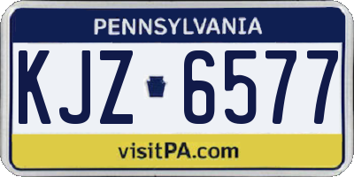 PA license plate KJZ6577