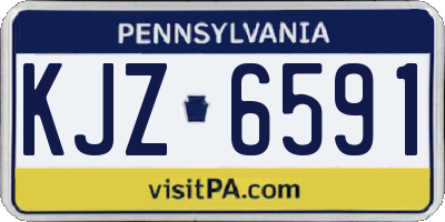 PA license plate KJZ6591