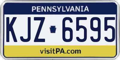 PA license plate KJZ6595