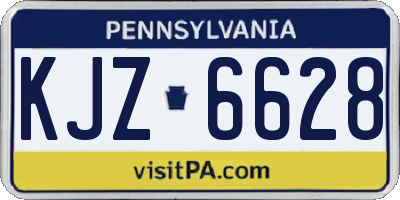 PA license plate KJZ6628