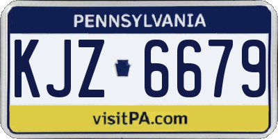 PA license plate KJZ6679