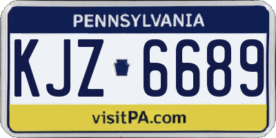 PA license plate KJZ6689