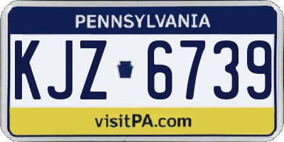 PA license plate KJZ6739