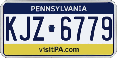 PA license plate KJZ6779