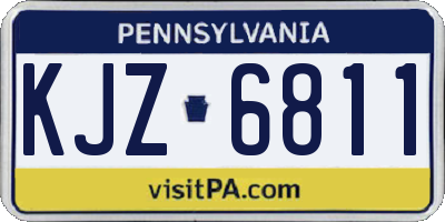 PA license plate KJZ6811