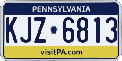 PA license plate KJZ6813