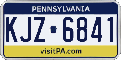 PA license plate KJZ6841