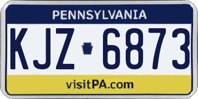 PA license plate KJZ6873