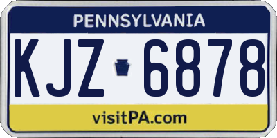 PA license plate KJZ6878