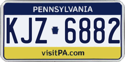 PA license plate KJZ6882