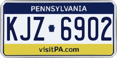 PA license plate KJZ6902