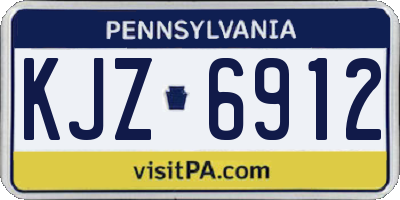PA license plate KJZ6912