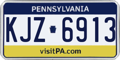 PA license plate KJZ6913