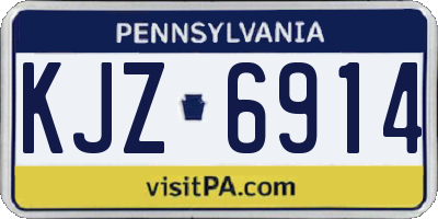 PA license plate KJZ6914