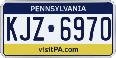 PA license plate KJZ6970