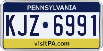 PA license plate KJZ6991