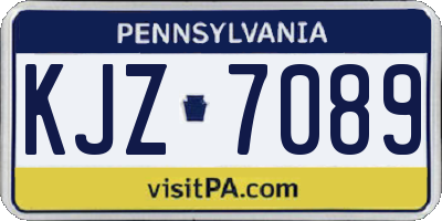 PA license plate KJZ7089