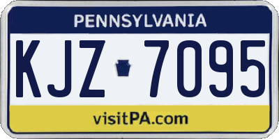 PA license plate KJZ7095